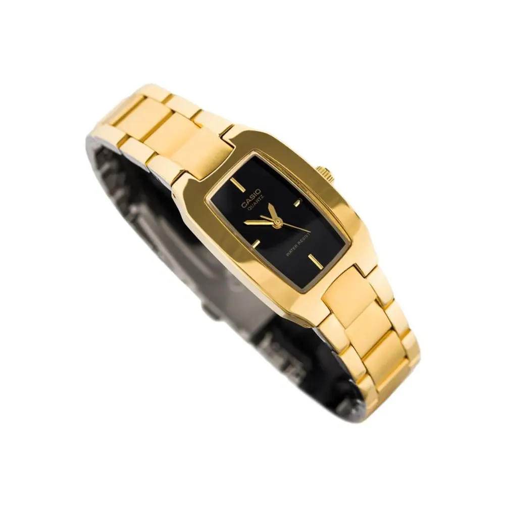 Casio Black Dial Gold-tone Casual Ladies Watch- LTP-1165N-1C